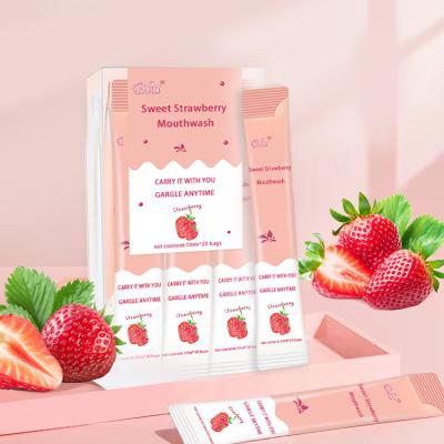 China Respiração anti-bacteriana de limpeza oral Freshner de 10ML Mini Travel Strawberry Mouth Wash à venda