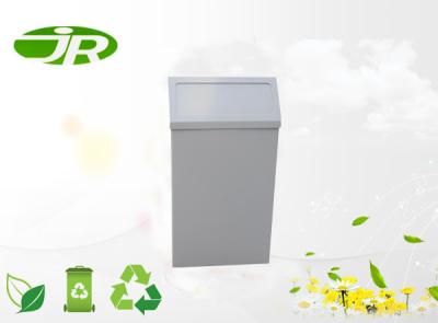 China Power Coated White Steel Waste Bin , Indoor Swing Refuse Bins For Hotal for sale