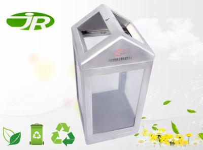 China Clear Trash Can With Lid Rectangular Trash can Easily Cleaned - Up For Public for sale