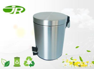 China Cylindrical White Stainless Steel Office Waste Bin Waste Paper Bins 12L  25 x 39.4CM for sale