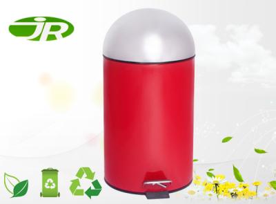 China Metal Red / Black / Green Office Waste Bin Foot Operated Office Waste Basket Spray Color for sale