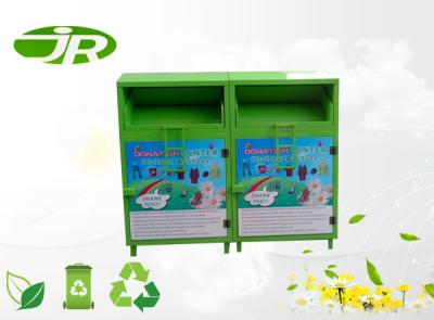 China Yellow Outside Knock Down Clothing Recycling Bin   Power Coating for sale