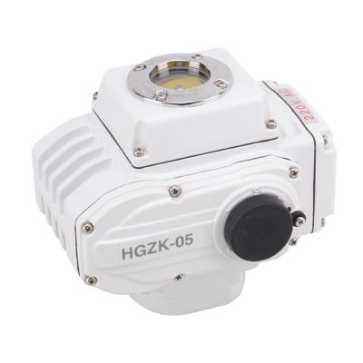 China HGZK General Intelligent Type DC Electric Rotary Actuator 90 Degree 12V 24V Electric Motorized Valve Actuator AC220V AC380 for sale