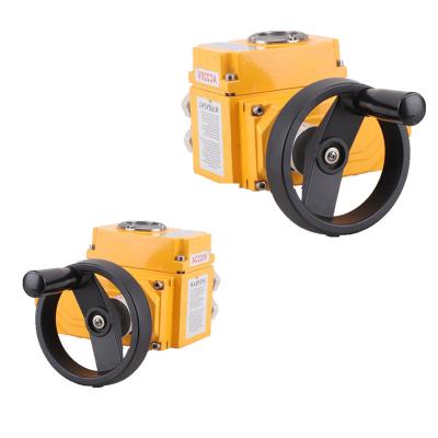 China HGZK Mini Electric Motorized Valve Actuators with Modbus RS485 4-20mA 0-10V Communication and Modulation Function 50NM-6000NM for sale