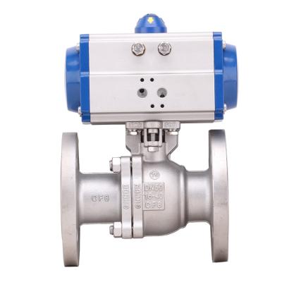 China General Steam Pneumatic High Temperature Explosion Proof High Temperature Cut-off High Pressure DN150 Flange Ball Valve Stainless Steel Regulating Switch for sale