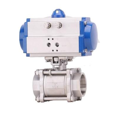 China High Temperature General Pneumatic Steam Screw Thread Port Screw Valve Three Piece Switch Explosion Proof Expansion Valve for sale