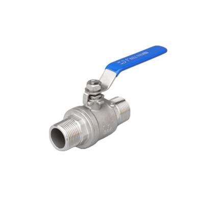 China Temperature Resistant Manual Ball Valve 304 / 316 Two Piece Steamer Threaded External Double Thread Ball Valve Manual Ball Valve for sale