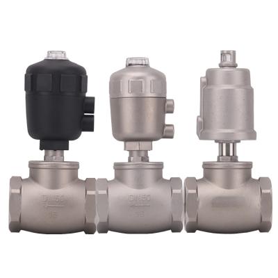 China General 304 Stainless Steel Pneumatic Water Dryer Valve T Angle Seat Valve for sale