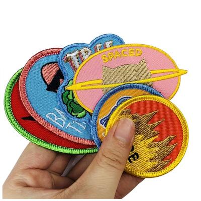 China Machine Embroidery Patches Customized Name Patches Embroidered, Custom Embroidered Brand Logo Appliques Patch, Patch Shapes For Embroidery for sale