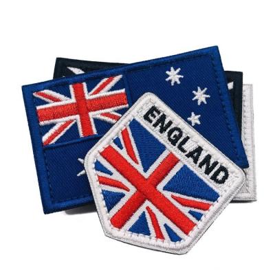 China Custom Flag Logo Embroidered Badges Machine Embroidery Making Patches For Clothes for sale