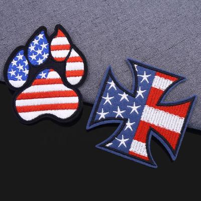 China Machine Embroidery Fabric Accessories Custom Design 3d Embroidery Applique Patch For Clothes Bags Pantone Shoes Cute Iron On Patches for sale