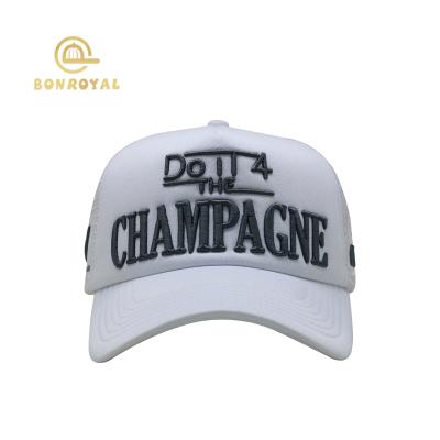 China Common Good Quality Customized 5 Panel Trucker Hat Baseball Cap Foam Mesh Hat for sale