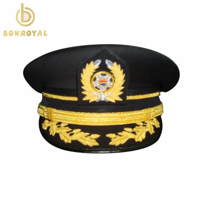 China Common Military Officer Cap with Embroidery for sale