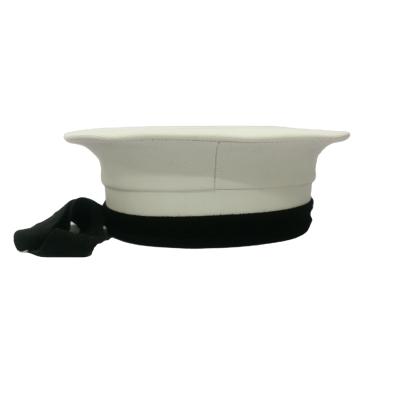 China Cozy White Leather Navy Covers Sailor Hat for sale