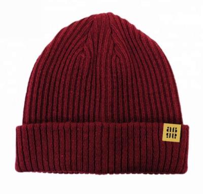 China Custom Woven Label COMMON Beanie Hats for sale