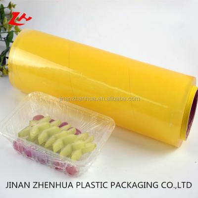 China Moisture Proof Customize Logo PVC Cling Film Roll for sale