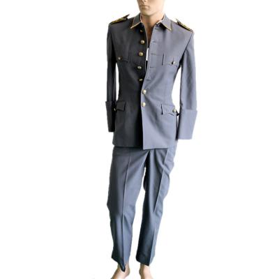 China Formal Authoritative Ceremonial Uniform Set With Gold Buttoned Jacket And Straight Legged Trousers for sale