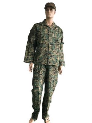 中国 ウッドランドカモフラージュ ナイロン コットン 50 / 50 ACU ジャケットとパンツ チリ軍 販売のため