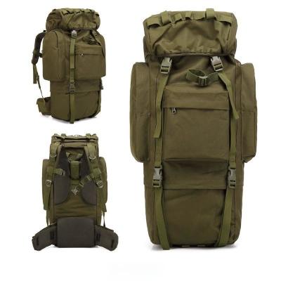 China Camouflage Military Tactical Backpack Multifunctional 65L With Double Shoulder Straps for sale