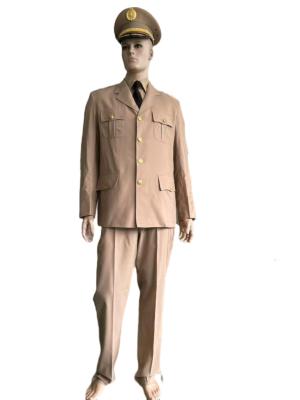 China Polyester Cotton Fabric Khaki Shirts And Trousers Ceremonial Suit For Men for sale