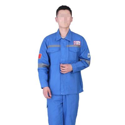 China Anti Static Industrial Work Uniform For Men And Women Gas Workers Electricians And Labor for sale