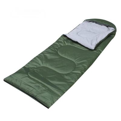 China Outdoor Camping Hiking Envelope Sleeping Bag Army Green Waterproof Lightweight For Adults for sale