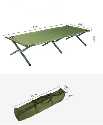 China Acessórios táticos de acampamento ao ar livre para uma pessoa estilo militar cama de acampamento verde militar à venda