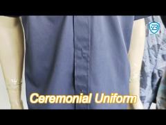 navy blue summer military uniform set - 45% wool blend (short sleeve)