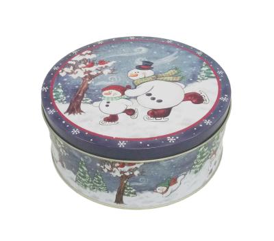 China Food Manufacturer Best Quality Food Grade 6x2 Cakes Christmas Round Tin Boxes For Dreamcake Metal Boxes Cookies for sale