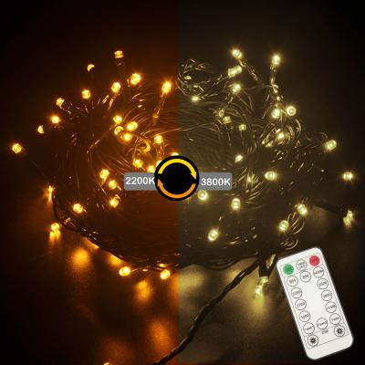 China 2020 Trend 2200k-3800k Color Temperature 5 Color Temperature 5 Color Adjustable Outdoor LED String Light Warm White Amber Curtain Light 2020 New for sale