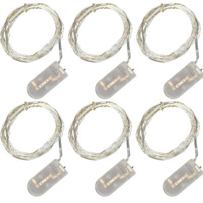 China LED Copper Lights 2M/20LED CR2032 Micro Battery LED String Light Copper Wire Decorative Fairy Light for sale