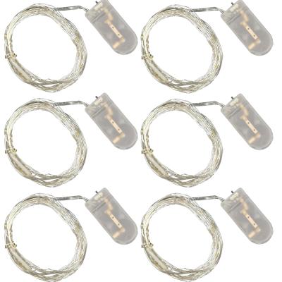 China Micro Led Light String Amazon Success 6 Pack Battery Operated Fairy Lights , 2M 20 LED Customizable Copper Wire Christmas Flexible Lights For Party for sale