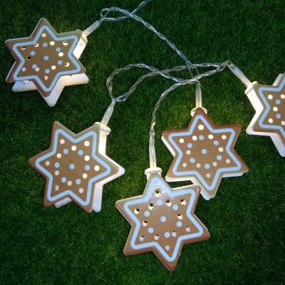 China 2020 Fairy Christmas String Light Ginger LED Bread Cookie Light Decos for Room Party Garden Wedding Decoration for sale