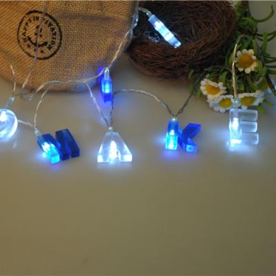 China Decorative Led String Light Christmas Battery Operated Decorative Led Fairy Lights With DIY Letters for sale