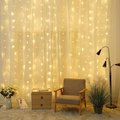 China Indoor Outdoor Waterproof Christmas LED Curtain Light Curtain Hanging Light Indoor and Outdoor for Bedroom Window Wall Home Decoration for sale