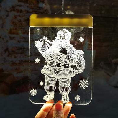 China Creative Hanging Light Acrylic Window Light String 3D Decoration Sucker Window Light for sale