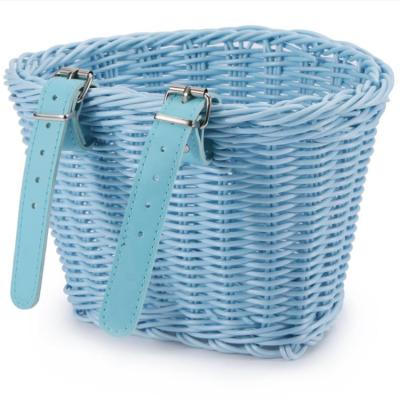 China Sundayhome Viable Kids Bike Front Nordic Eco Rattan Wicker Moses Basket For Bike for sale