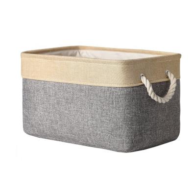 China Sundayhome Sustainable Nordic Home Canvas Storage Bin Bin Basket Kids Cloth Rope And Canvas for sale