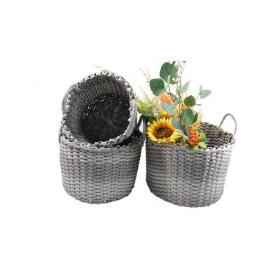 China Sundayhome Basket Laundry Basket Storage Woven Rattan Basket Sustainable Best Selling Laundry for sale