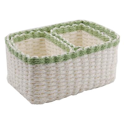 China Sundayhome Rope Woven Basket Storage Basket Gift Sustainable Paper Basket for sale