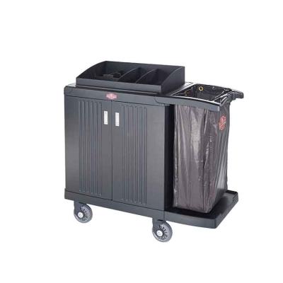 China Modern Small Size Plastic HousekeepingTrolley Aisle Multiple Service Trolley ervice Trolley With Door for sale