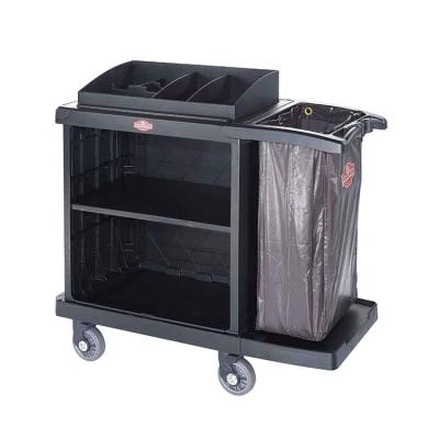 China Multi Service Modern Small Size Plastic Trolley Aisle HousekeepingTrolley Serving Cart for sale