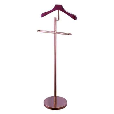 China Modern Light Luxury Simple Popular Metal Pedestal Hanger Hotel Lounge Coat Rack for sale