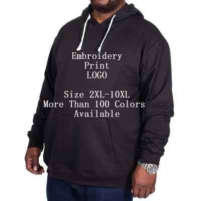 China Wholesale Custom Anti-Shrink Plus Size Mens Hoodies Sweatshirts Clothing Cotton Heavyweight Oversized Empty Terry Pullover Jackets 4XL 6XL for sale