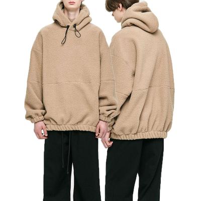 China OEM Anti-Shrink Wholesale Men's Oversized Hooded Sherpa Fleece Pullover Streetwear Sweatshirts for sale