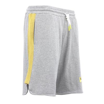 China Wholesale QUICK DRY Gray French Terry Yarn Dye Rugby Shorts Mens Shorts With Custom Print Logo for sale