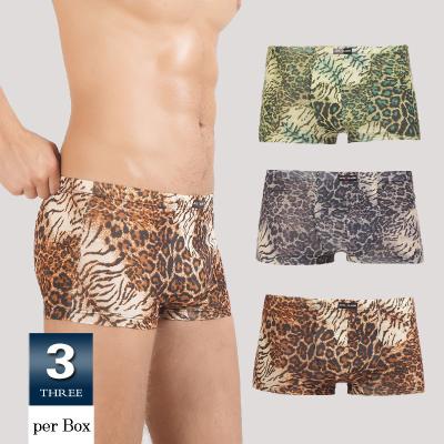 China Antibacterial Plus Size Men's Ice Feeling Printing Boxers And Underwear Briefs Sexy Silk Panties for sale