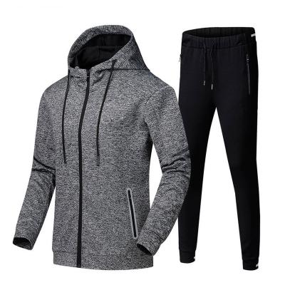 China Wholesale Anti-UV General Purpose Set Two Piece Zipper Up Custom Fleece Mens Tracksuits With Hood for sale