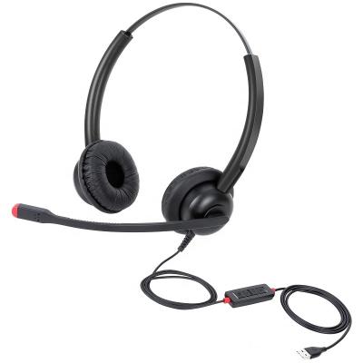 China Perfect Sound USB Computer Headset with Microphone Stereo Earbuds and Audio Control for Skype Webinar Softphone Call Center Online Classes for sale