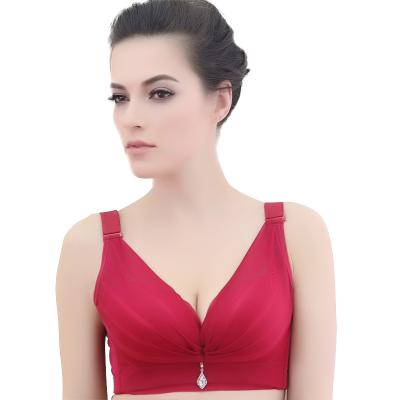 China QUICK DRY Lace No Steel Ring Fattening CD Oversized Cup Bra Large Size Thin Women's Underwear Bra for sale